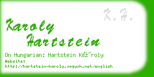 karoly hartstein business card